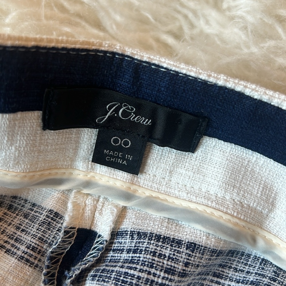 J. Crew Navy and White Striped High-Waist Shorts - Picture 7 of 8